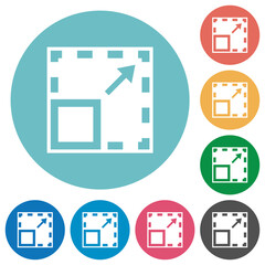 Maximize element solid flat round icons
