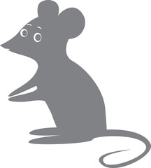 Simple mouse for logo, emblems