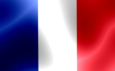 Shiny and wavy France flag illustration