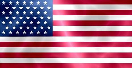 Shiny and wavy America flag illustration