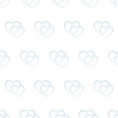 overlay pattern of light blue intertwined hearts