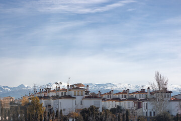 Fototapeta na wymiar Snowy mountain scenery - Sierra Nevada, Spain