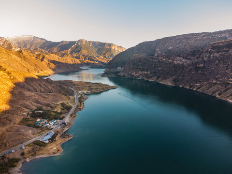 Irganayskoe Reservoir, Shamilkal village. Attractions of Dagestan. © Aleksei Zakharov