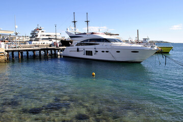 yachts in the port
