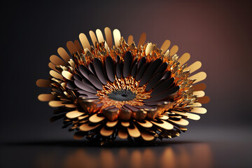 Metal carved flower, coinage. Gen Art