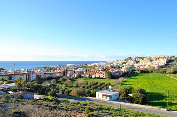 Fototapeta na wymiar view of the city in january