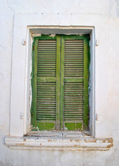 old window with shutters