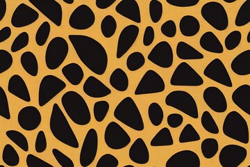 Fototapeta premium Geometric leopard print, an animal-themed textile design. Generative AI