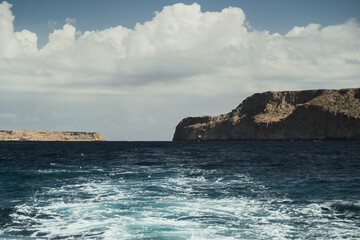 View from the ferry to Balos Lagoon, Greece
