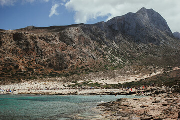 View of the Balos Lagoon, Greece,.