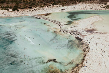 View of the Balos Lagoon, Greece,.