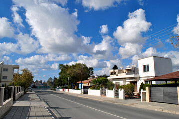 street in the city in cyprus