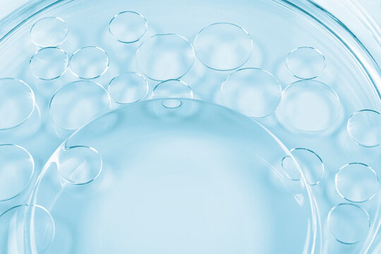 Chemical laboratory research. Abstract cosmetic laboratory. Glass model of molecules.