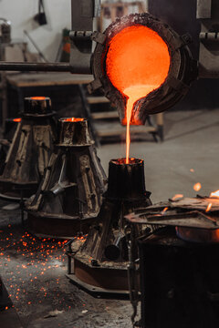Making bells in a factory