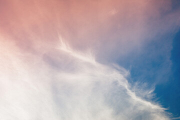 Blue sky with beautiful clouds.