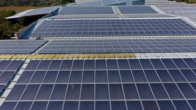 Drone image of solar panels