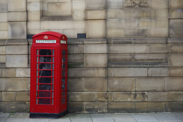 English red telephone box