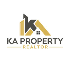 KA real estate logo design template - obrazy, fototapety, plakaty