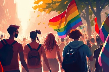 Rainbow pride graphic lgbtqia (ai generated)