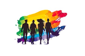 Rainbow pride graphic lgbtqia (ai generated)
