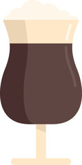 Mocha cup icon flat vector. Hot drink. Morning food isolated