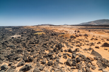 Wüstenlandschaft bei Punta de la Pared auf Lanzarote