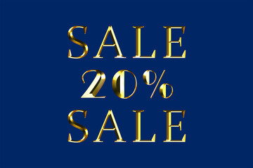written in gold "sales", with a percentage, in the window of a clothing and fashion store, useful during the end-of-season sales.
