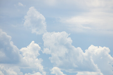 Naklejka na ściany i meble Blue and white cloudscape 