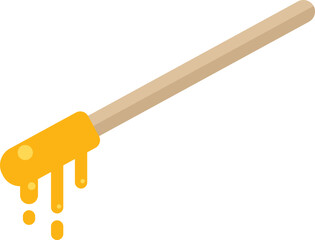 Wax use stick icon flat vector. Seal stamp. Hair removal isolated