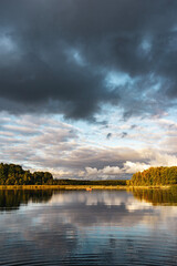 sunset over the river