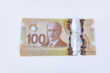 Billets de banque de 100 dollars Canadien