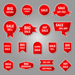 Sticker tag new ribbon icon badge label.