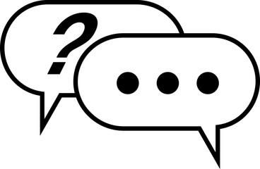 question mark speech bubble