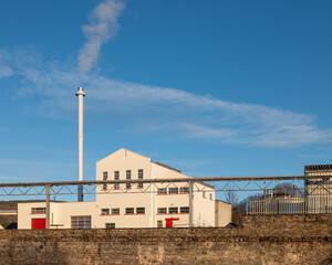2 January 2023. Craigellachie,Moray,Scotland. This is Whisky Distillery of John Dewar and Sons Ltd within the village of Craigellachie, Speyside on a cold spell following a snow falling.