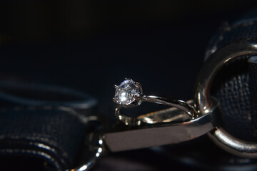 Diamond rings. Wedding rings are jewelry.