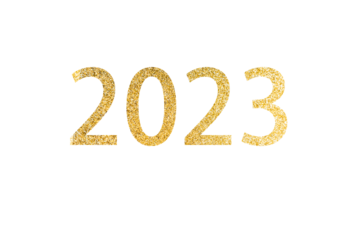 Happy New Year 2023,Gold Glitter Sparkle，TRANSPARENTPNG