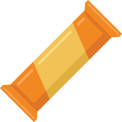 Nut snack bar icon flat vector. Sweet pack. Energy protein isolated