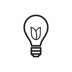 Light bulb icon vector logo design template