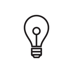 Light bulb icon vector logo design template