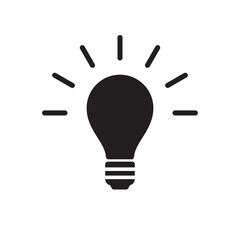 Light bulb icon vector logo design template