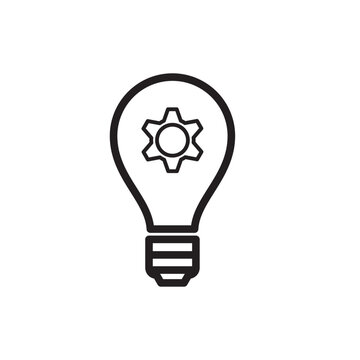 Light bulb icon vector logo design template