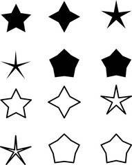Star Icon vector. Simple flat symbol. Perfect Black pictogram illustration on white background..eps