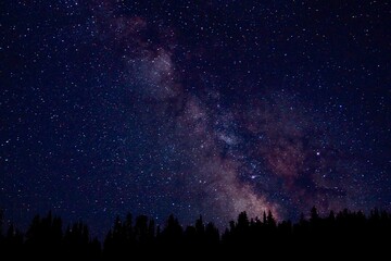 Fototapeta na wymiar Milky Way in the mountains