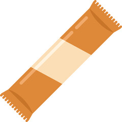 Wrapper snack bar icon flat vector. Chocolate food. Sweet pack isolated