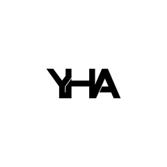 Obraz premium yha letter initial monogram logo design