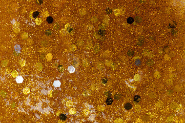 Gold color slime gltter texture
