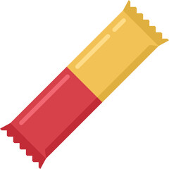 School snack bar icon flat vector. Chocolate food. Sweet pack isolated