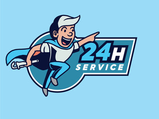 Set of Plumber Male Characters Repair Broken Technics Washing Machine, Sink, Heater and Heating Pipes. Plumbing Handyman Service, Call Master Fixing Home Appliances. Cartoon People Vector Illustration