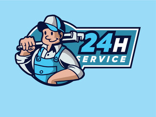 Set of Plumber Male Characters Repair Broken Technics Washing Machine, Sink, Heater and Heating Pipes. Plumbing Handyman Service, Call Master Fixing Home Appliances. Cartoon People Vector Illustration