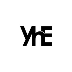 yhe letter initial monogram logo design